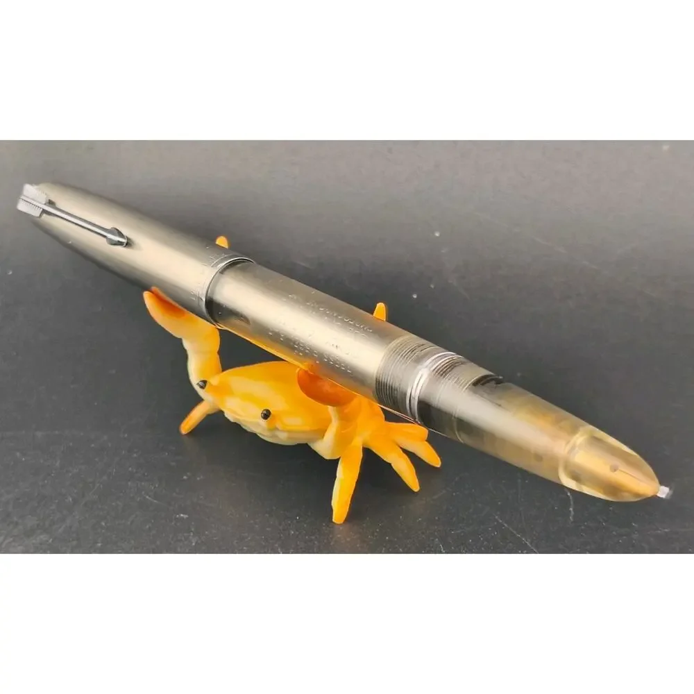 Vintage Parker 51 Clear Demonstrator Fountain Pen 14K Gold Nib - Serviced